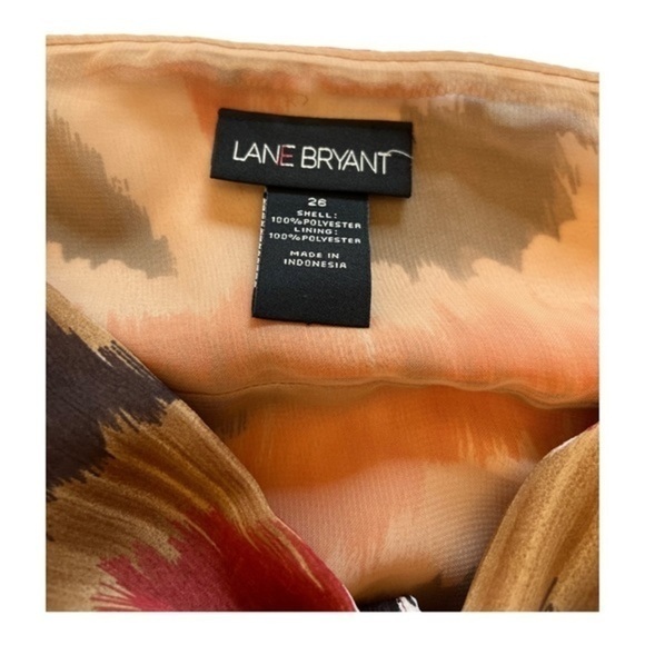 Lane Bryant Women’s Tie Front Multi Color Spaghetti Strap Top Size 26 - Picture 2 of 5